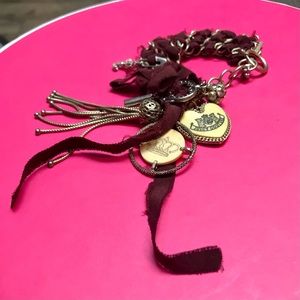 Juicy Couture boho ragged look bracelet w/ charms